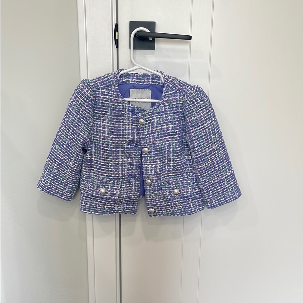 Janie and Jack Purple and White Blazer